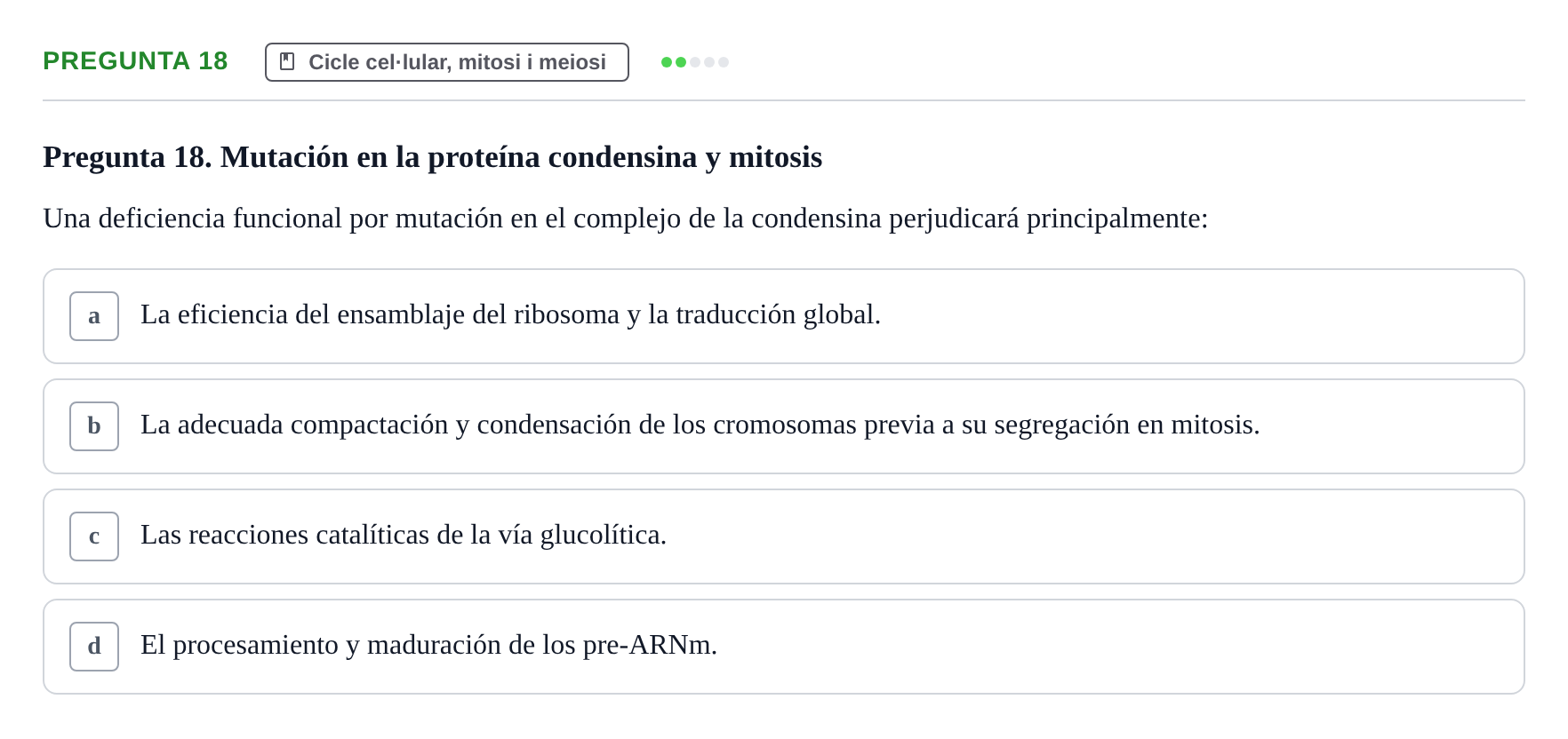 Enunciado: Pregunta 18
