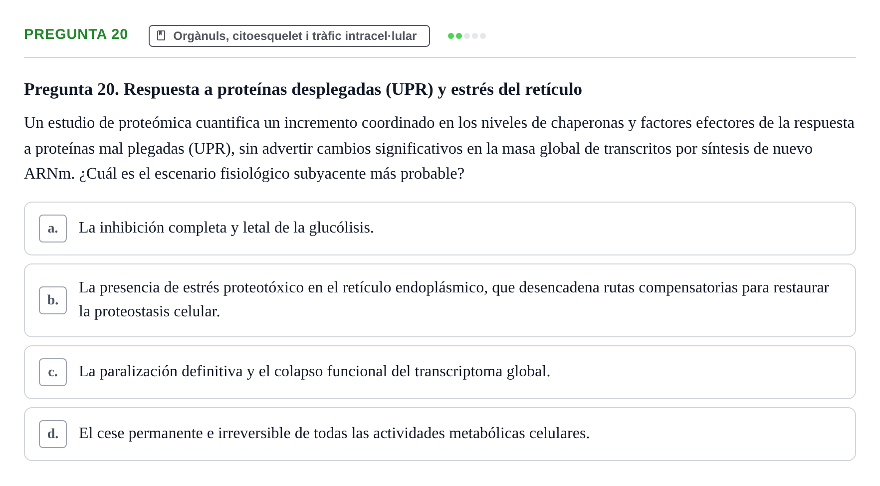 Enunciado: Pregunta 20
