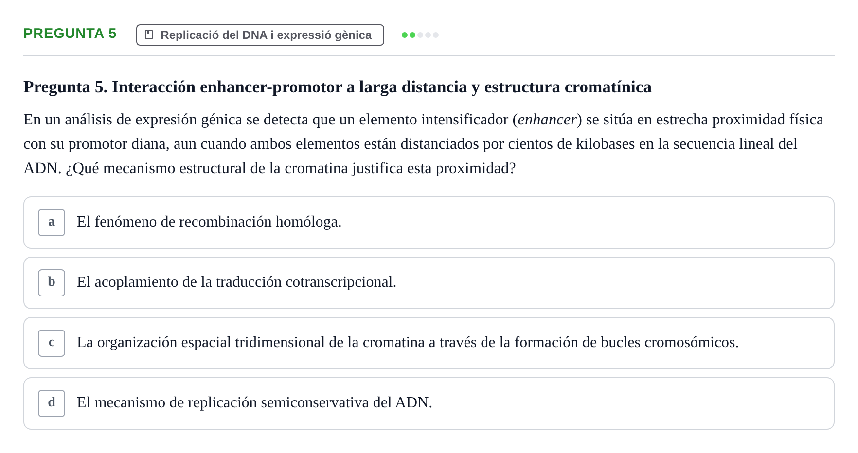 Enunciado: Pregunta 5