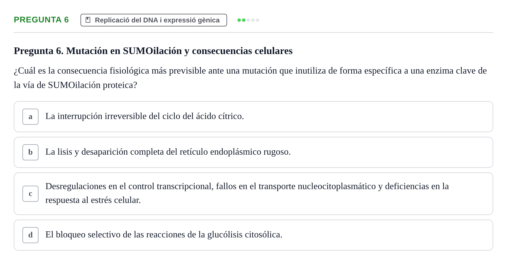 Enunciado: Pregunta 6