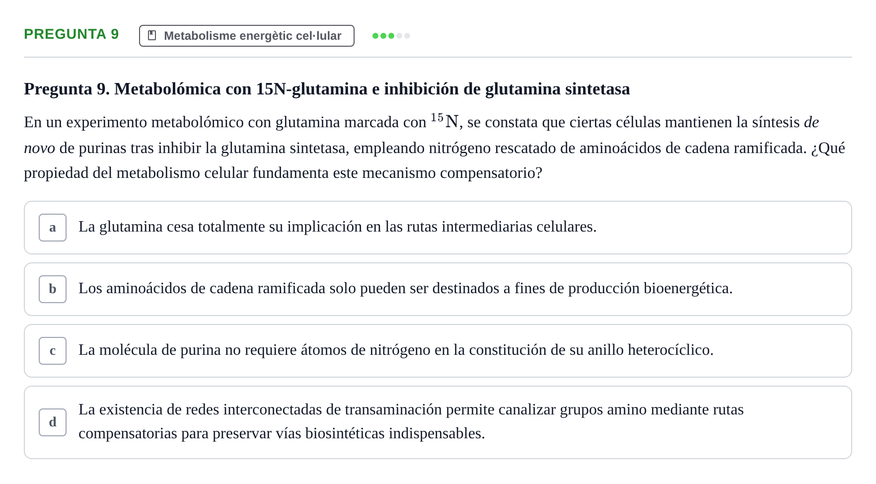 Enunciado: Pregunta 9
