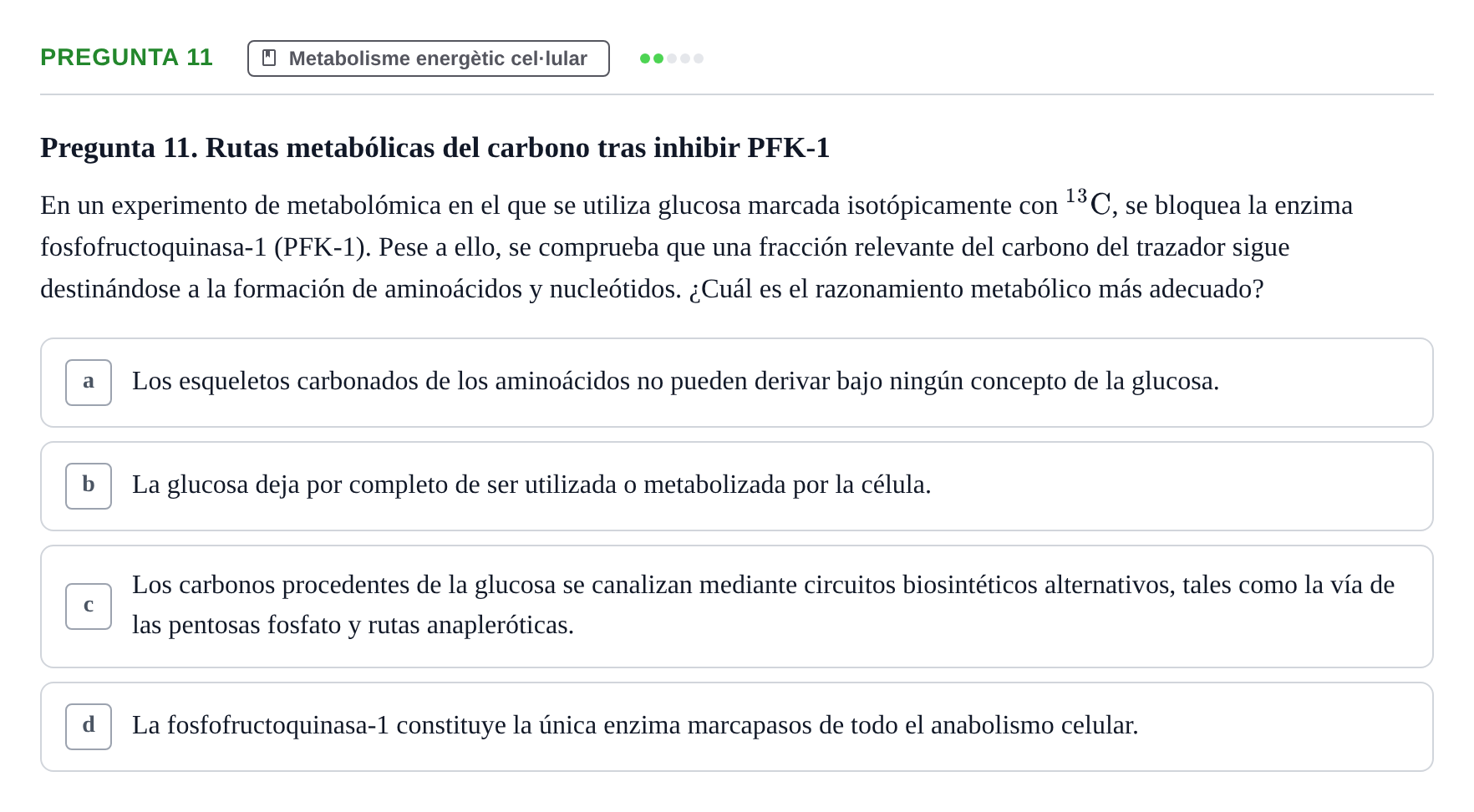 Enunciado: Pregunta 11