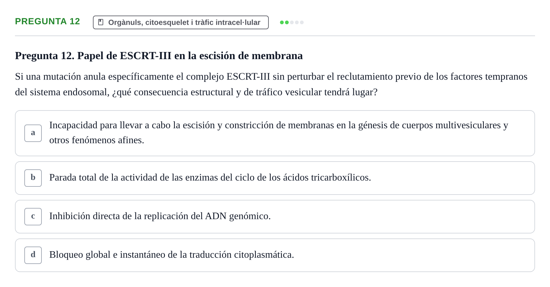 Enunciado: Pregunta 12