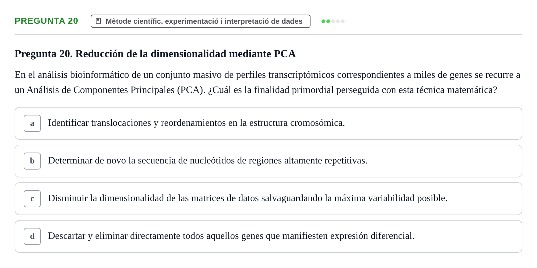 Enunciado: Pregunta 20