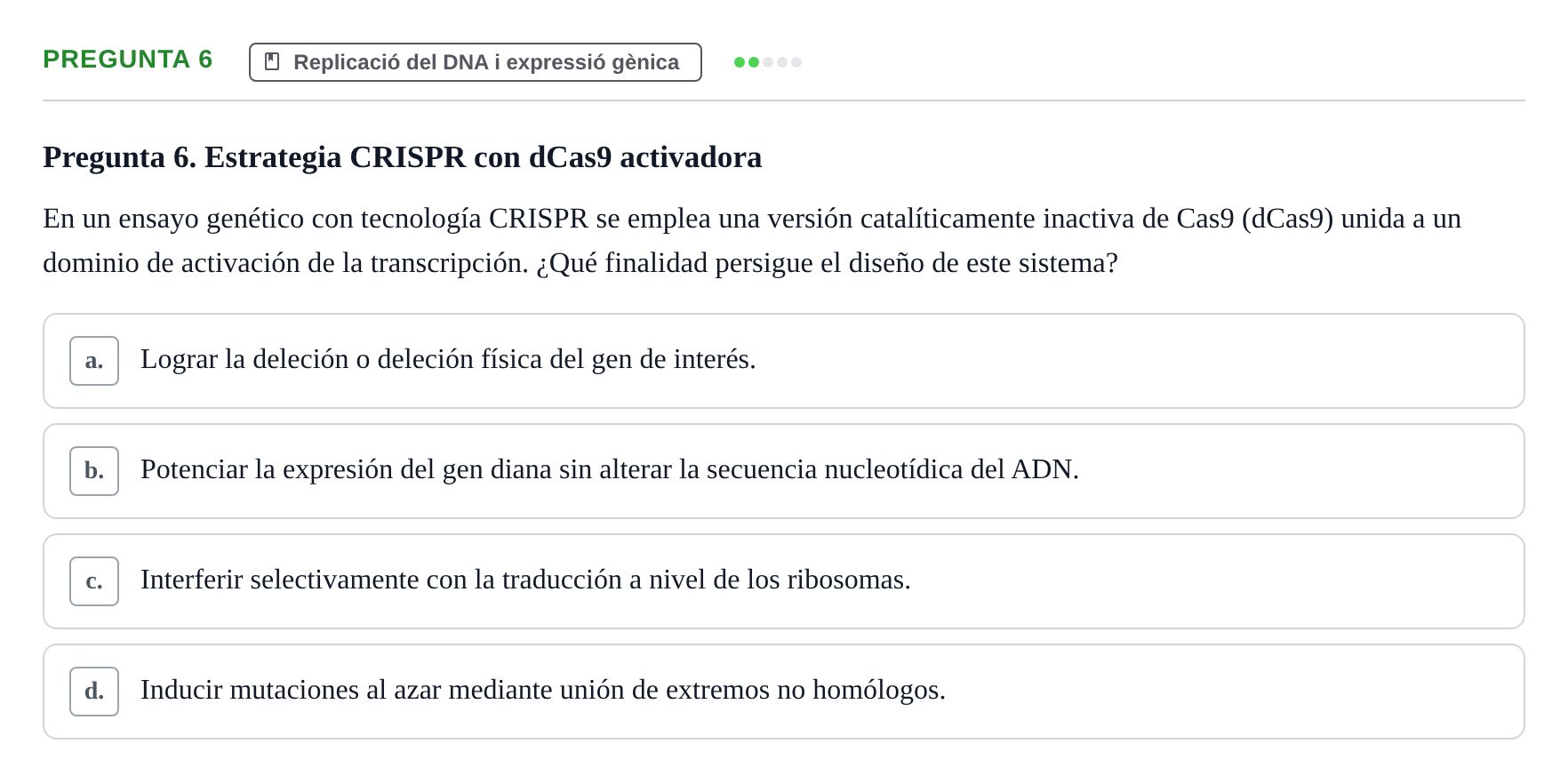 Enunciado: Pregunta 6