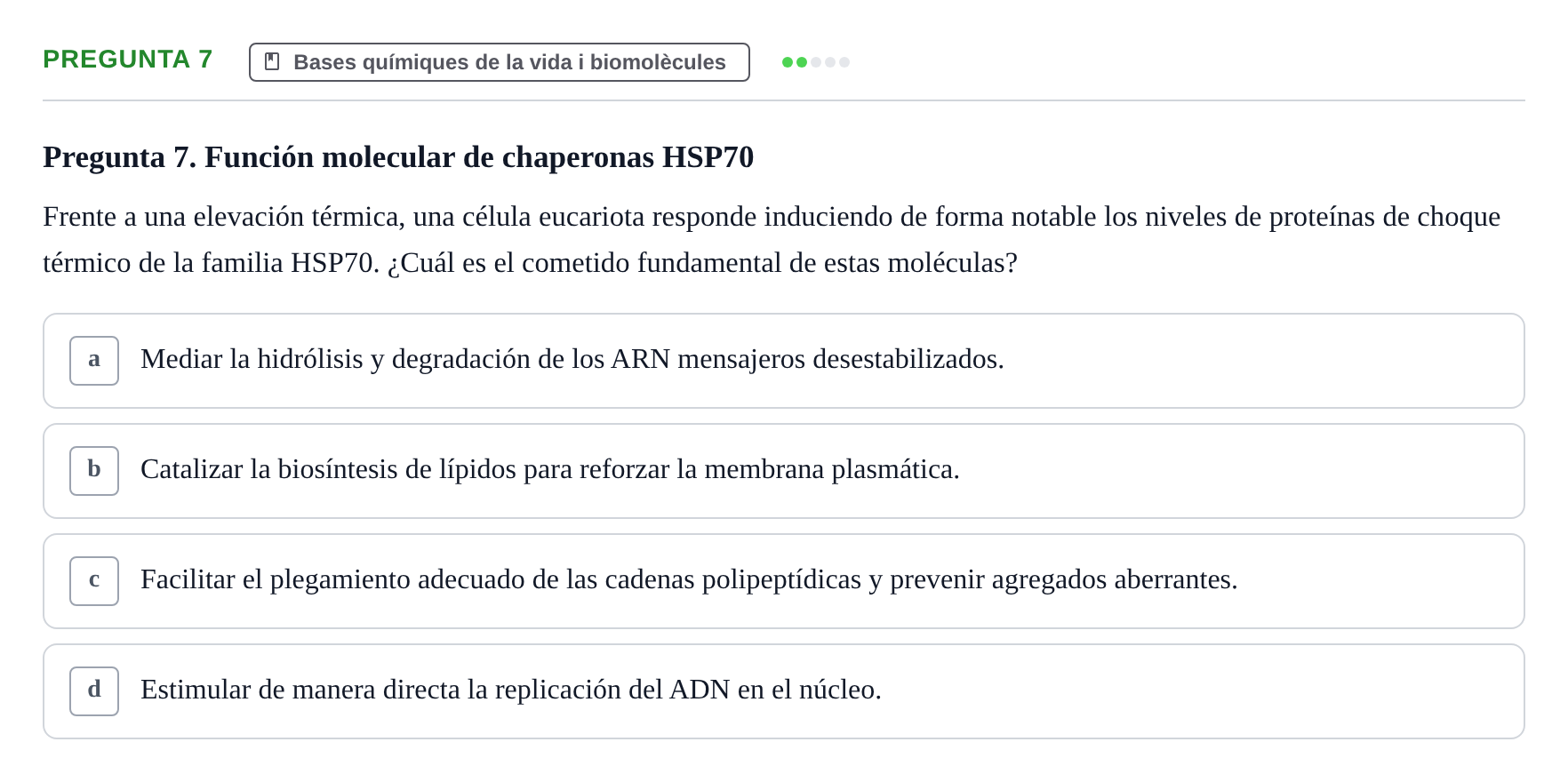 Enunciado: Pregunta 7