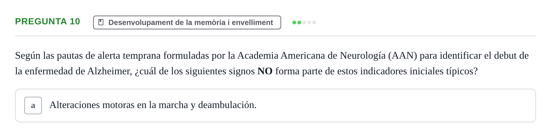 Enunciado: Pregunta 10 · Memoria I Representació UB 2009