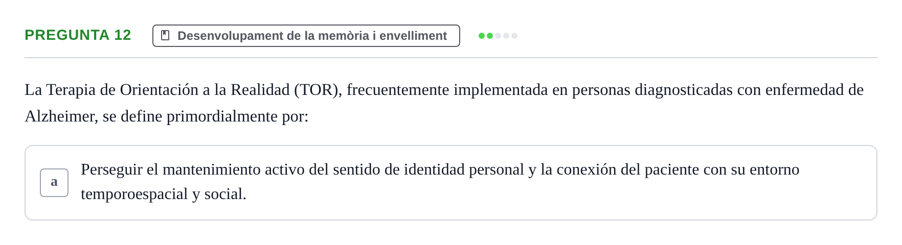 Enunciado: Pregunta 12 · Memoria I Representació UB 2009