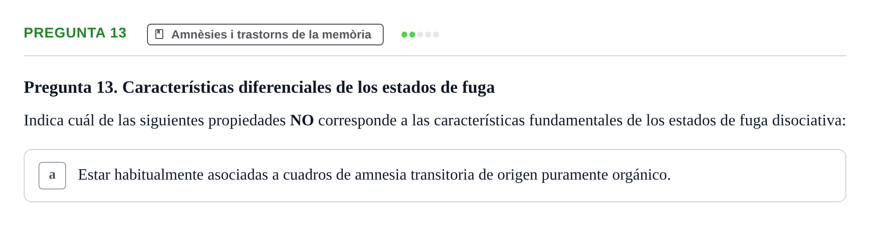 Enunciado: Pregunta 13 · Memoria I Representació UB 2009