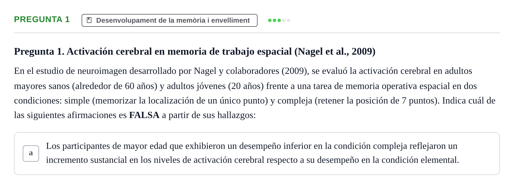 Enunciado: Pregunta 1 · Memoria I Representació UB 2009