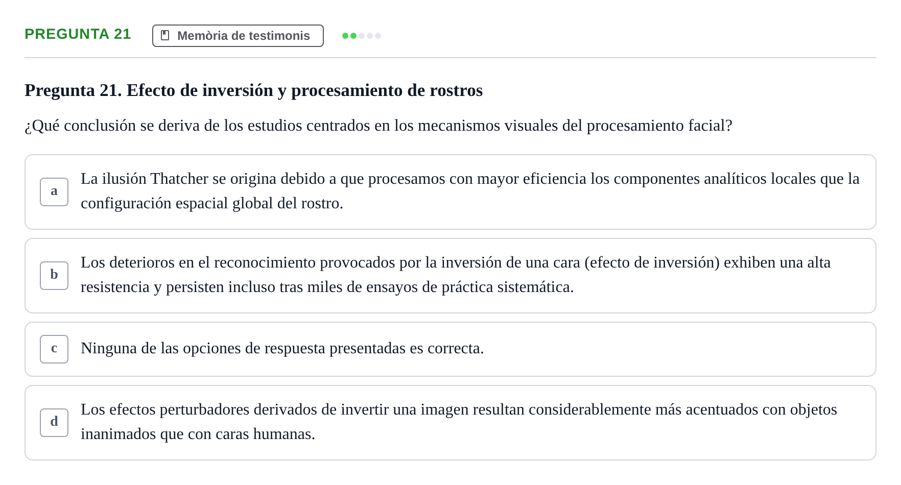 Enunciado: Pregunta 21 · Memoria I Representació UB 2009
