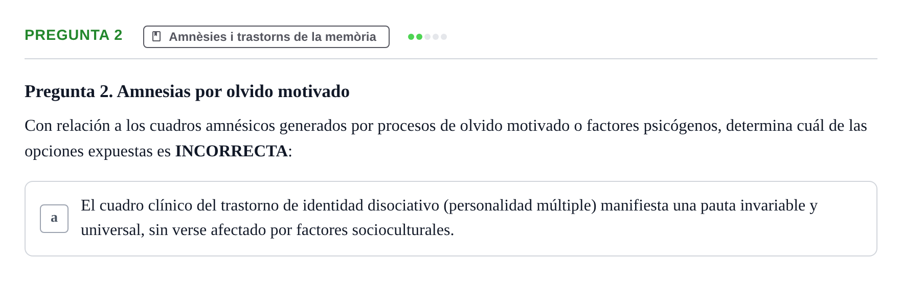 Enunciado: Pregunta 2 · Memoria I Representació UB 2009