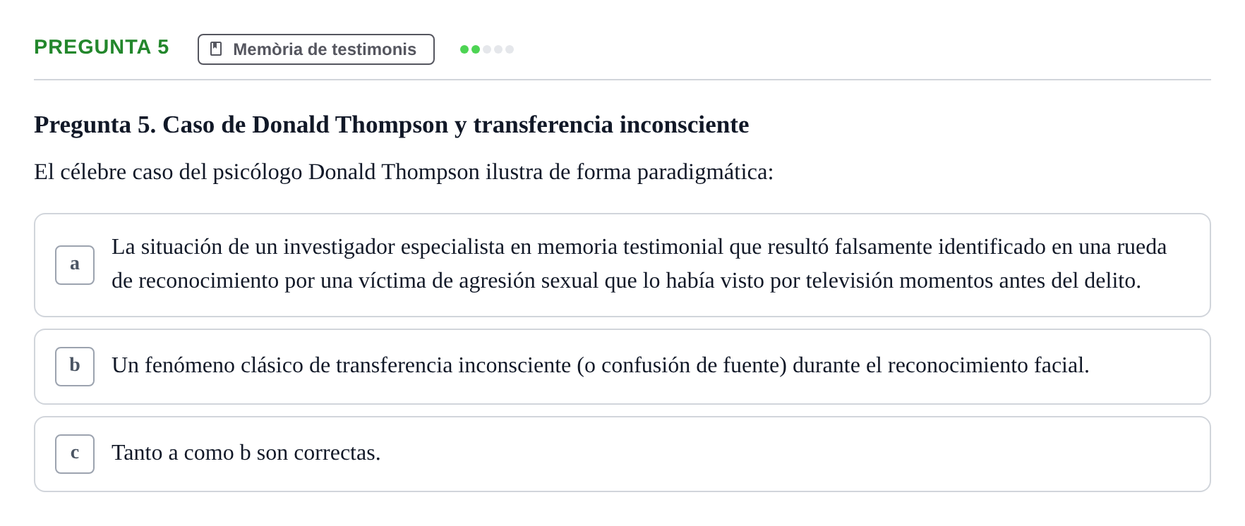 Enunciado: Pregunta 5 · Memoria I Representació UB 2009