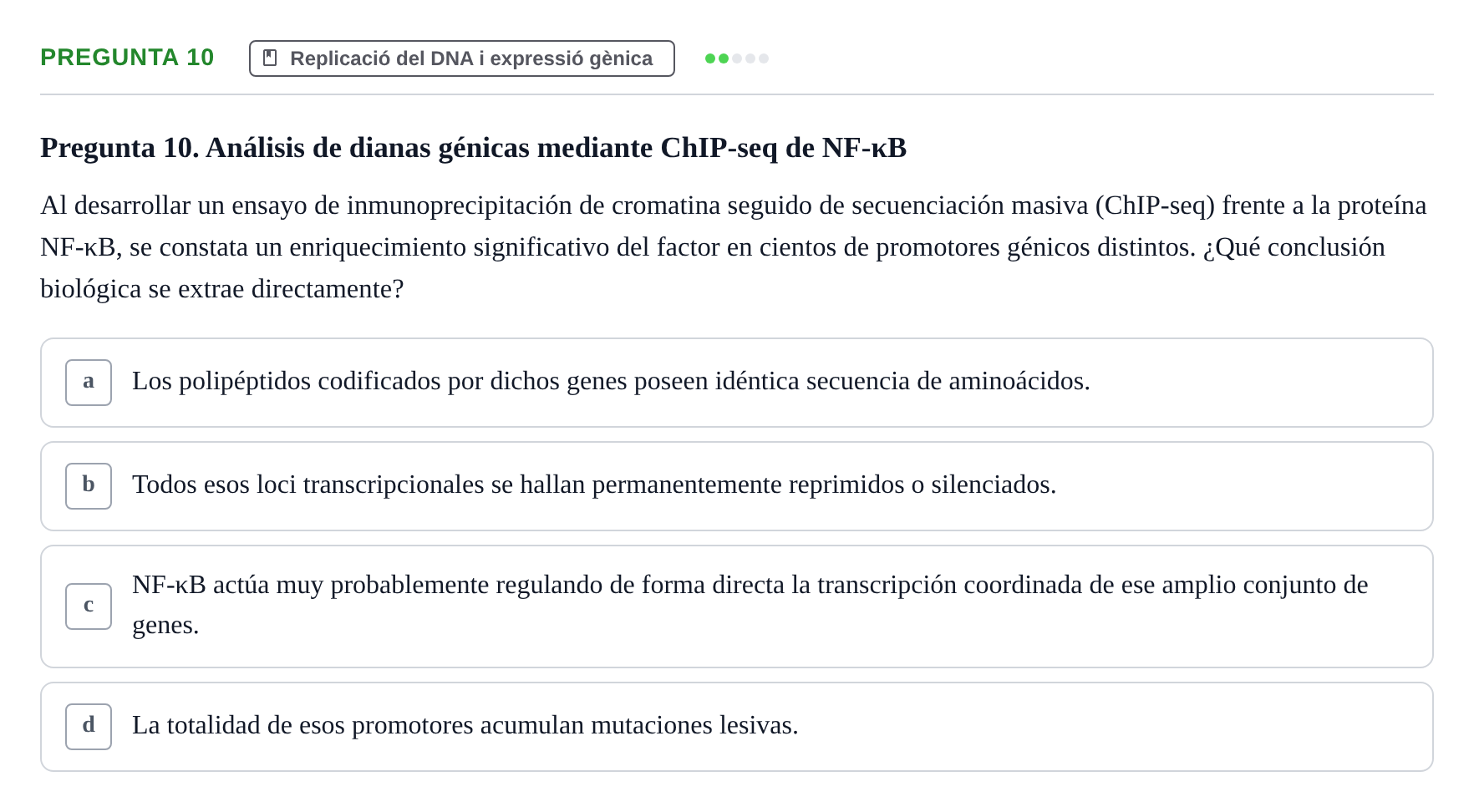 Enunciado: Pregunta 10
