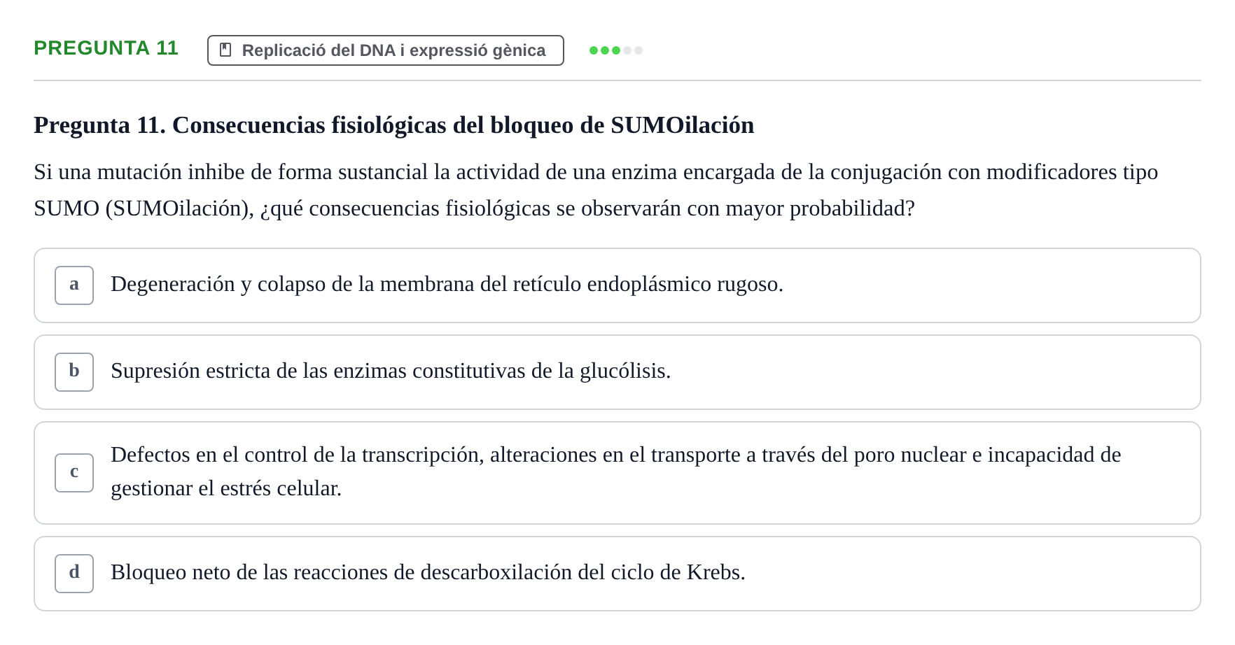 Enunciado: Pregunta 11