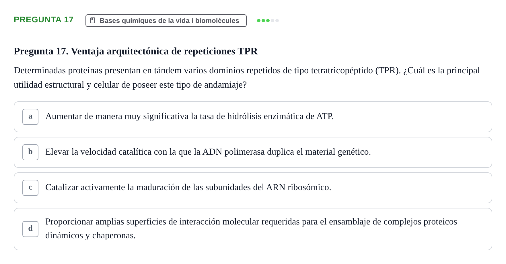Enunciado: Pregunta 17