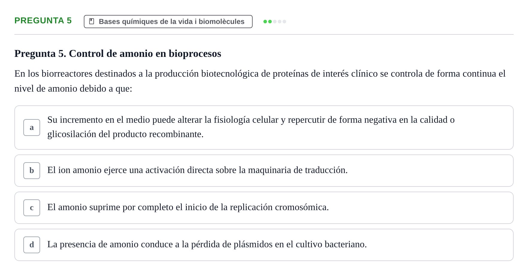 Enunciado: Pregunta 5