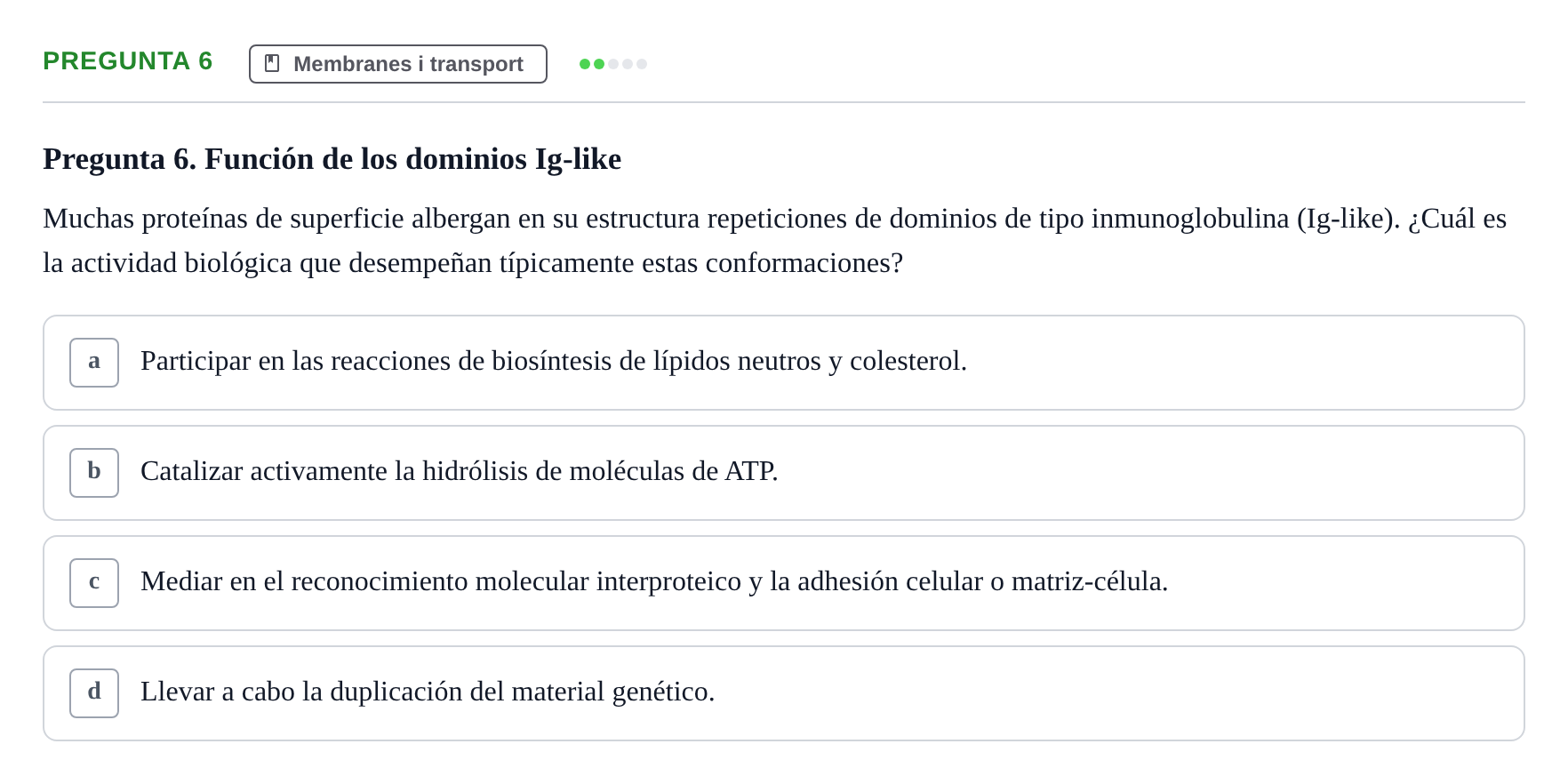Enunciado: Pregunta 6
