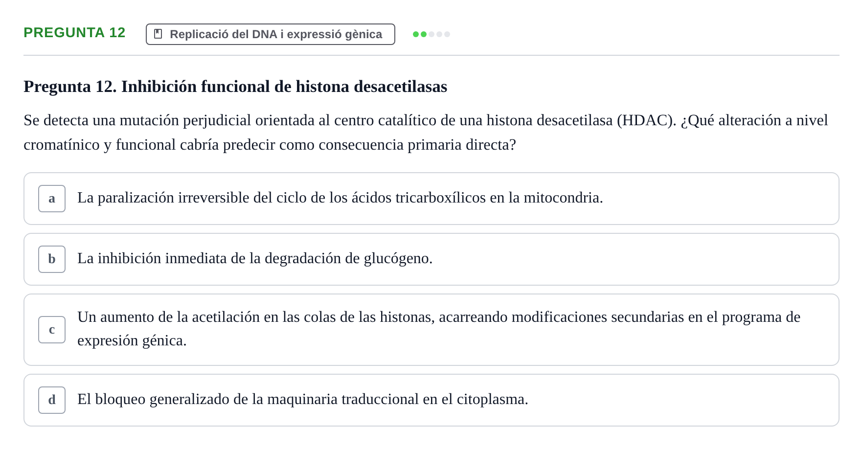 Enunciado: Pregunta 12