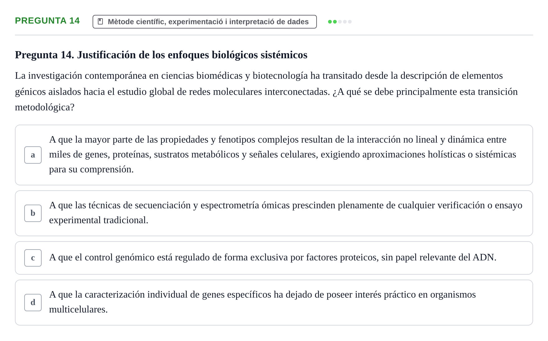 Enunciado: Pregunta 14