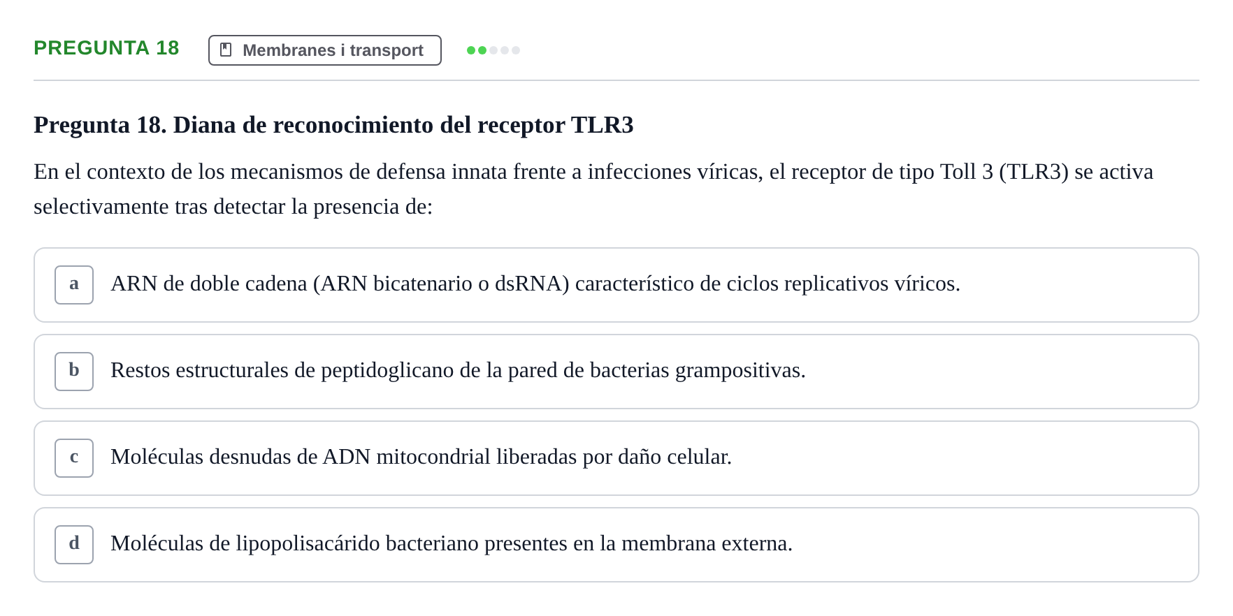 Enunciado: Pregunta 18