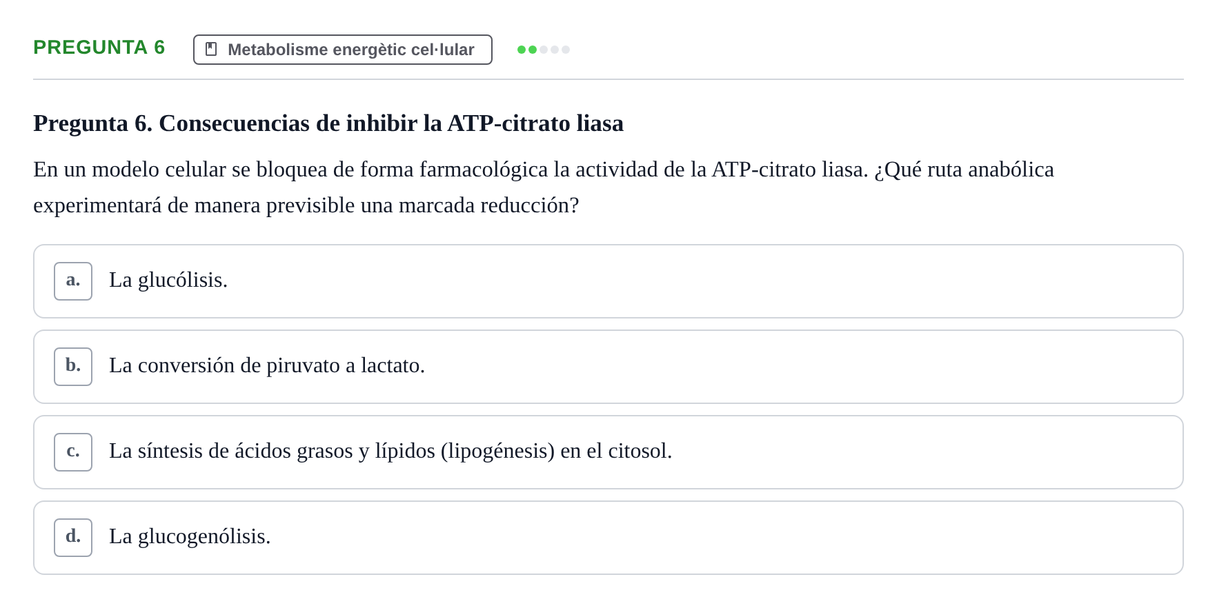 Enunciado: Pregunta 6
