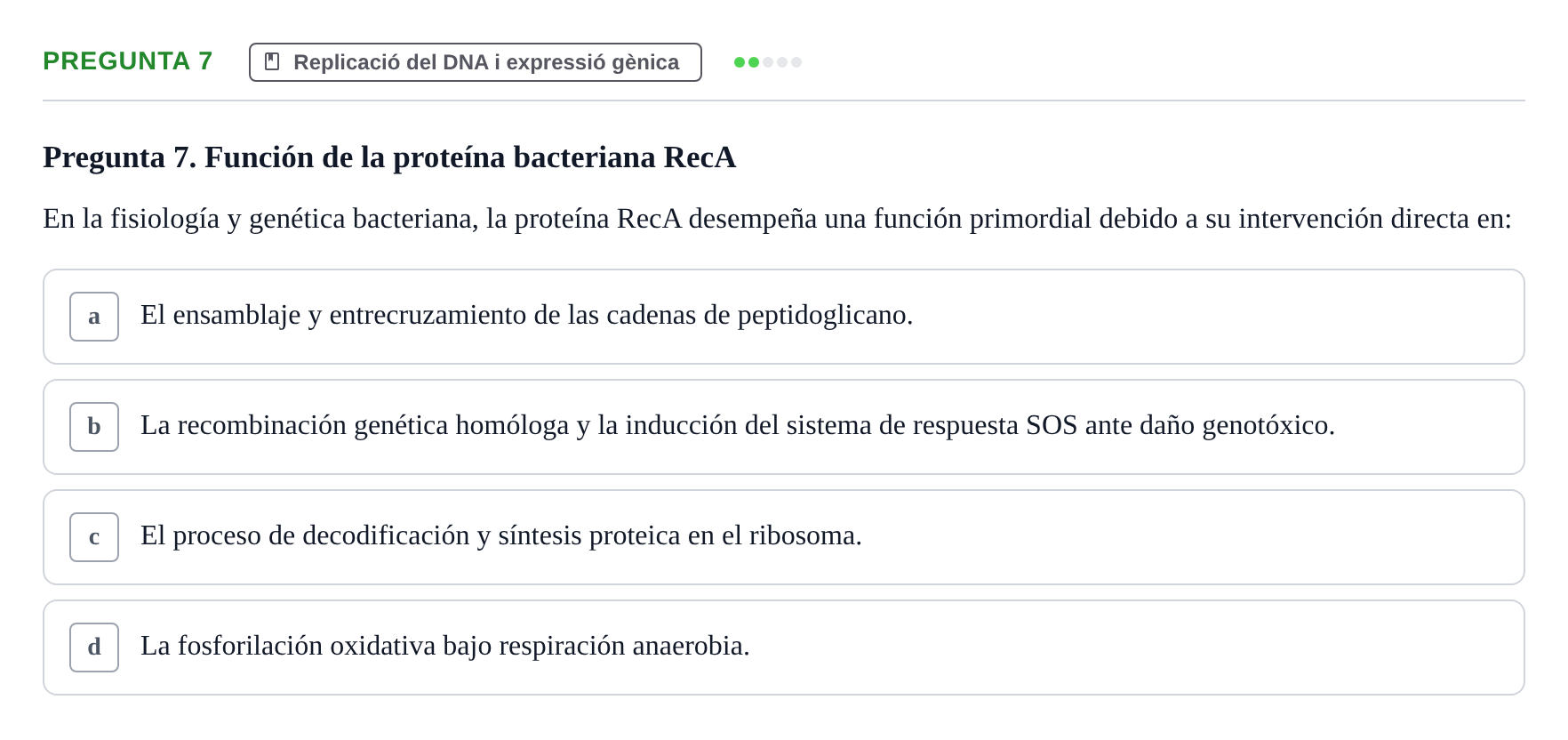 Enunciado: Pregunta 7