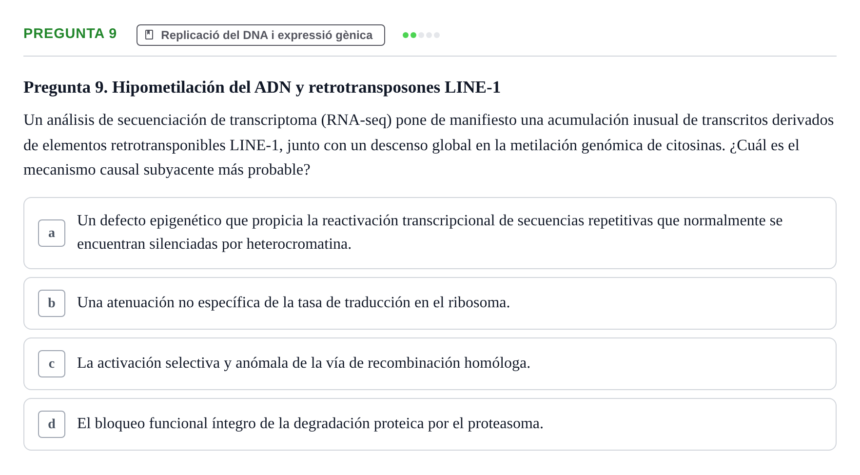Enunciado: Pregunta 9