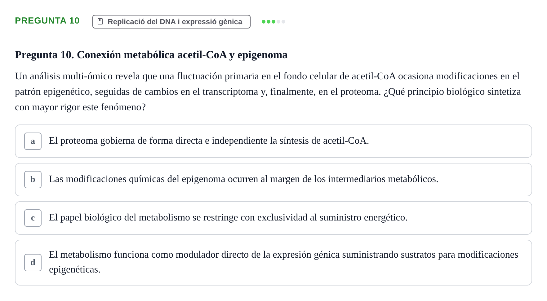 Enunciado: Pregunta 10