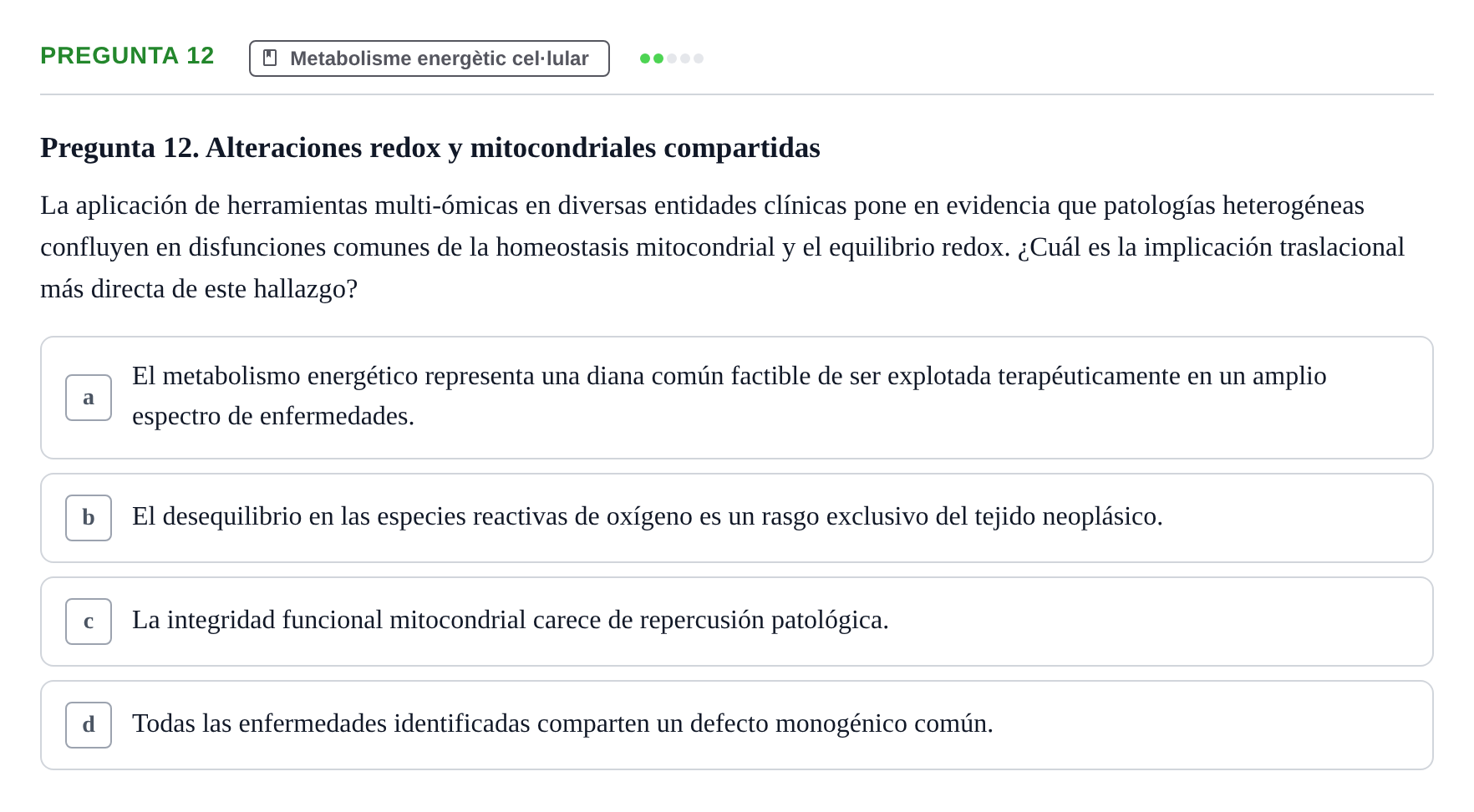 Enunciado: Pregunta 12