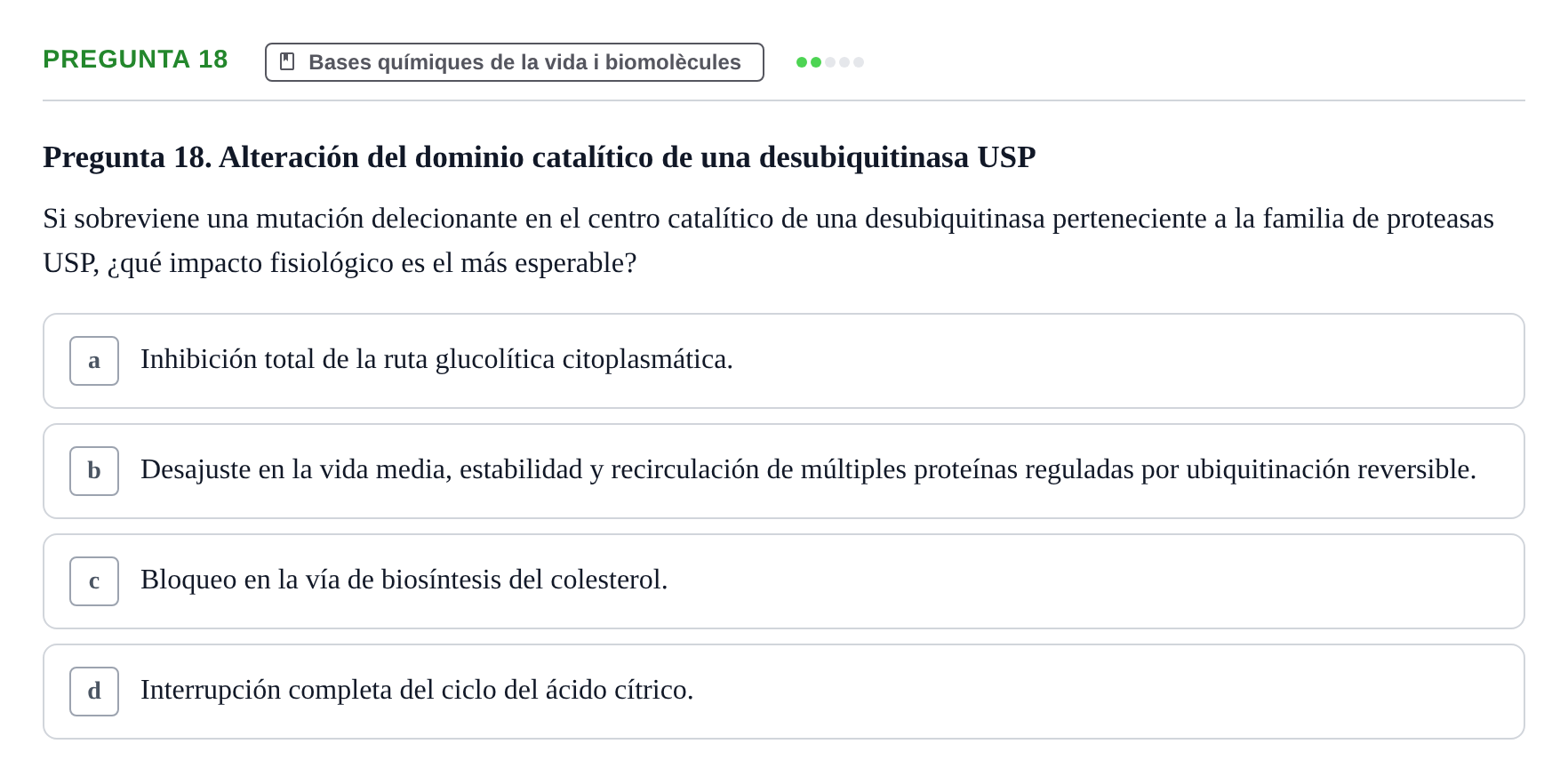 Enunciado: Pregunta 18