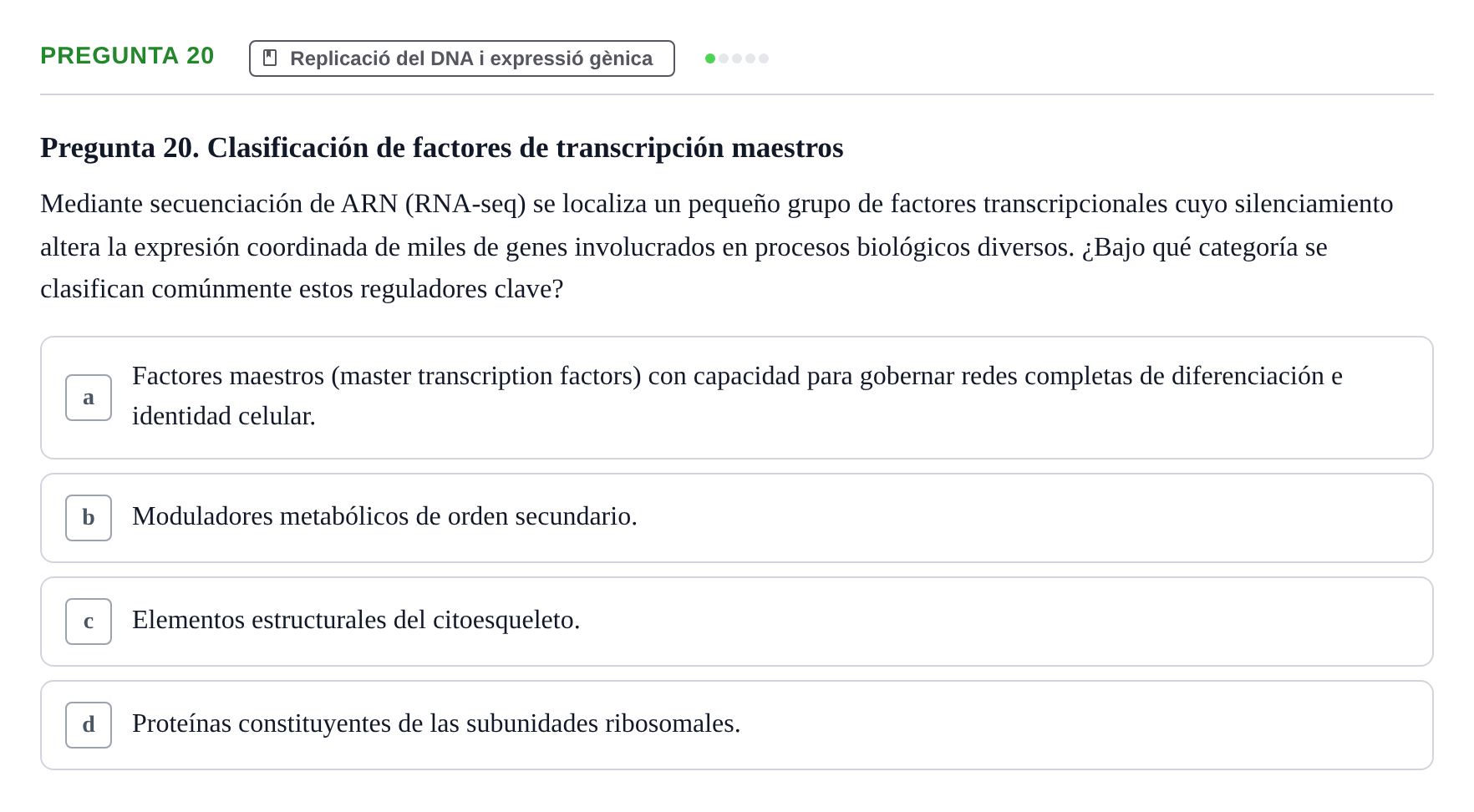 Enunciado: Pregunta 20