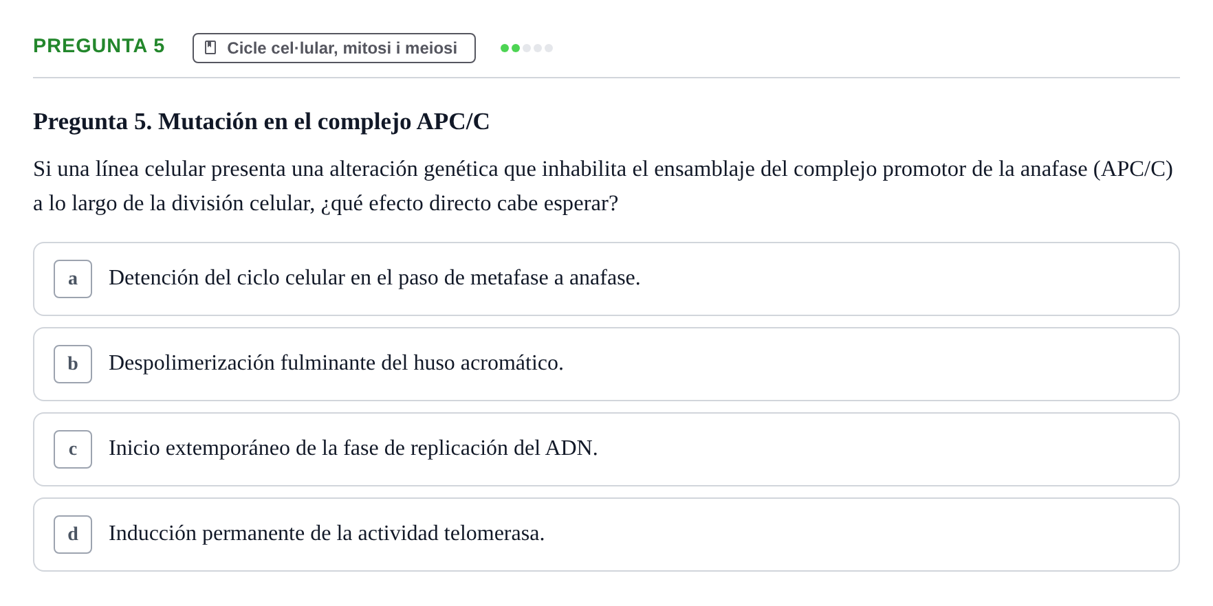 Enunciado: Pregunta 5