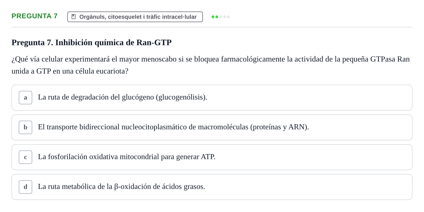 Enunciado: Pregunta 7