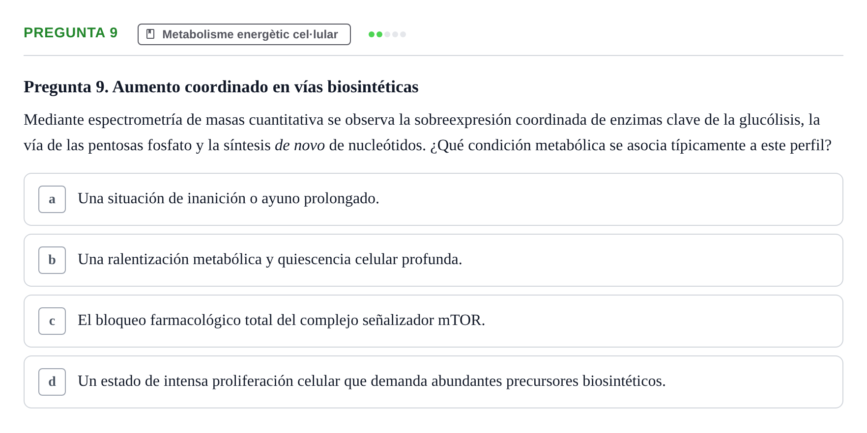 Enunciado: Pregunta 9