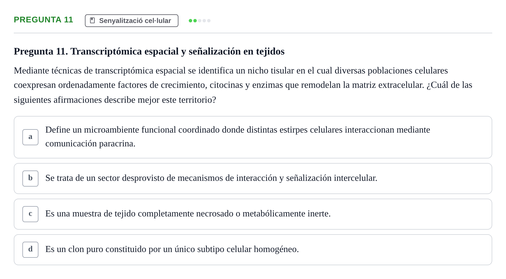 Enunciado: Pregunta 11