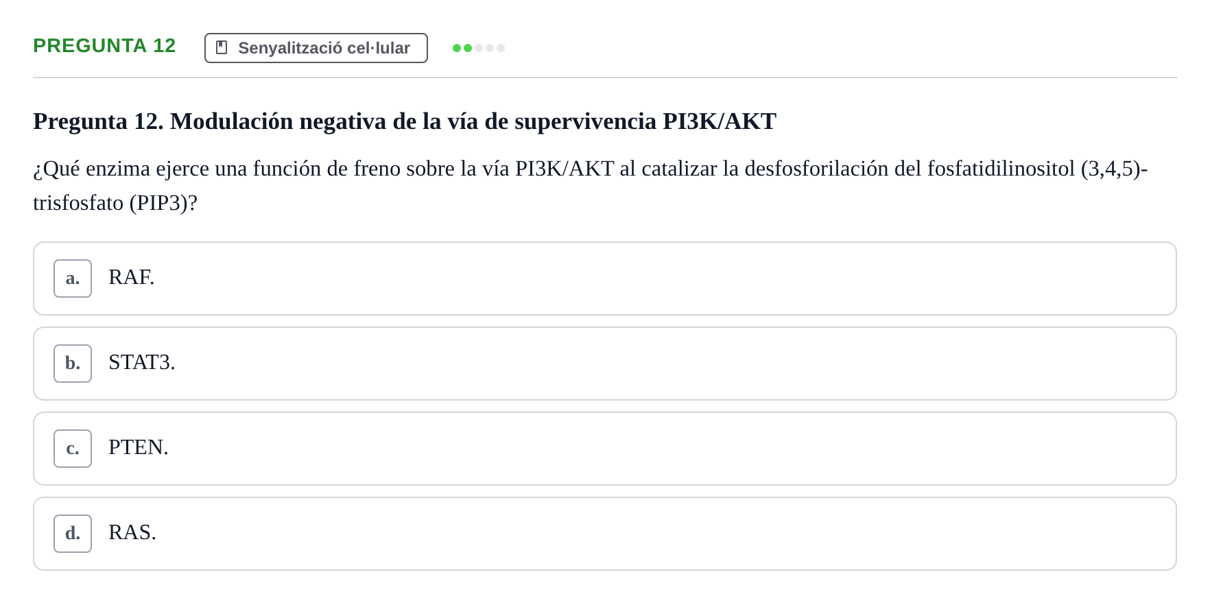 Enunciado: Pregunta 12