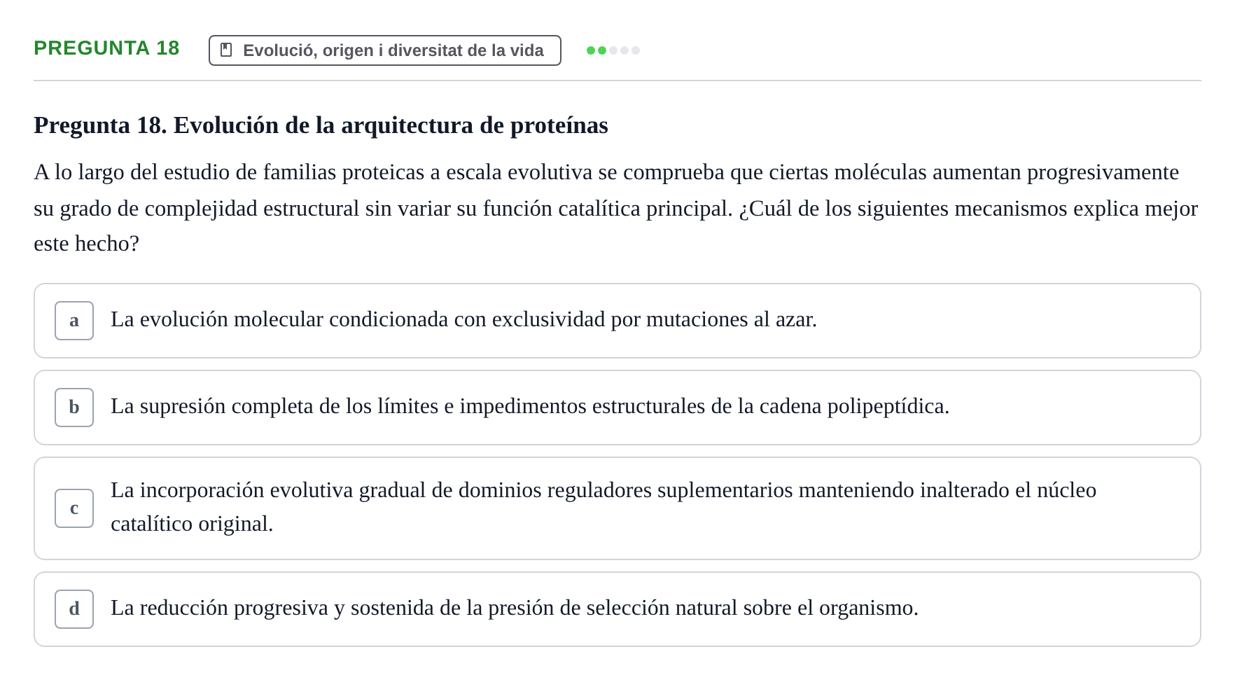 Enunciado: Pregunta 18