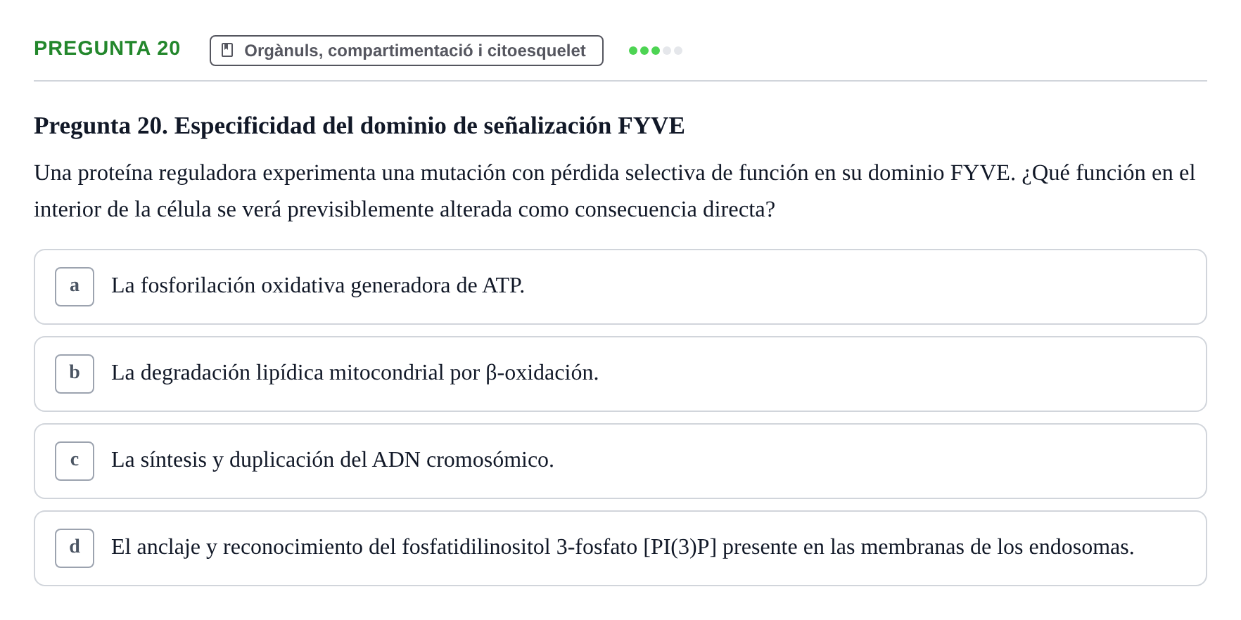 Enunciado: Pregunta 20