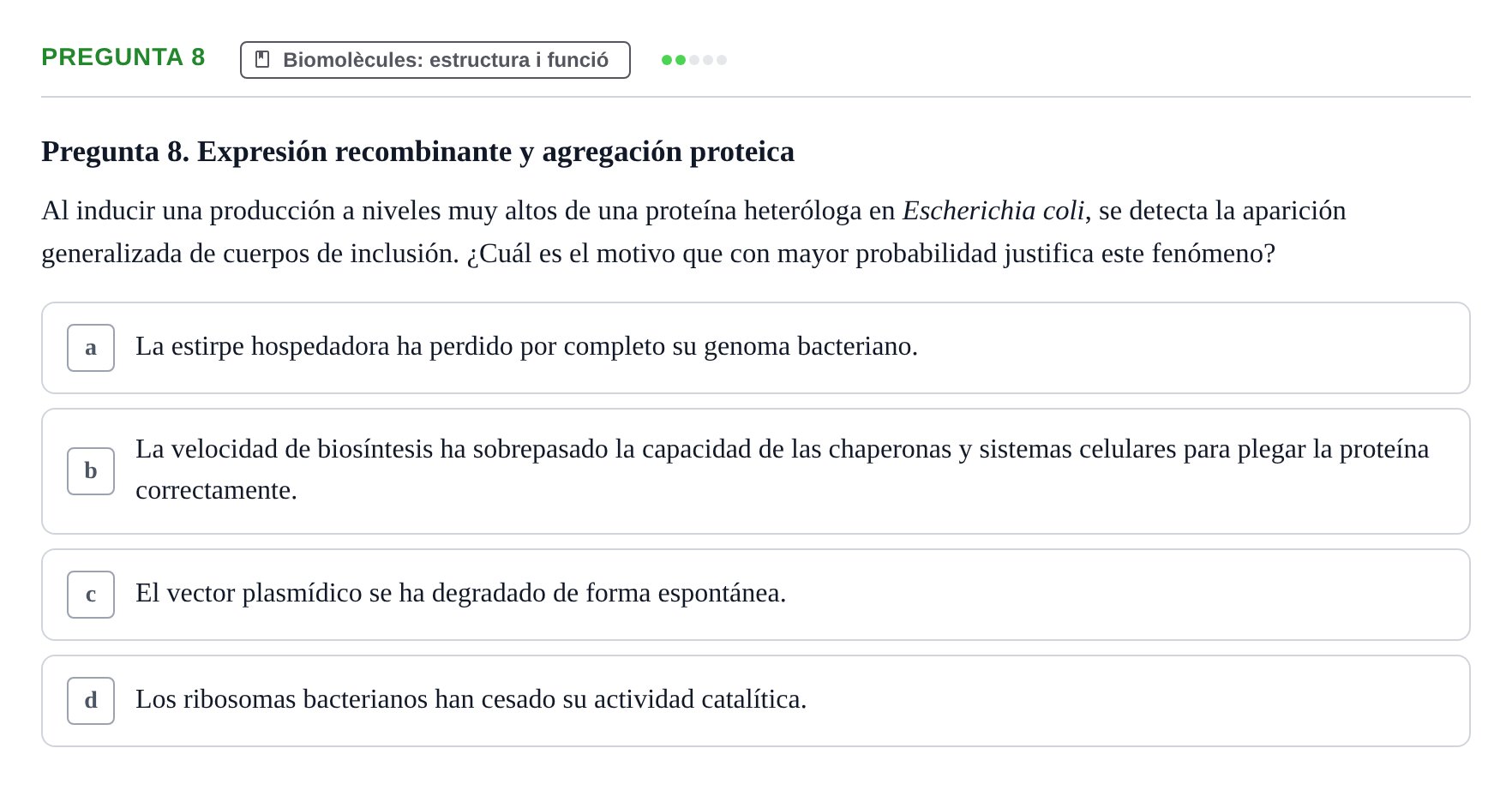 Enunciado: Pregunta 8