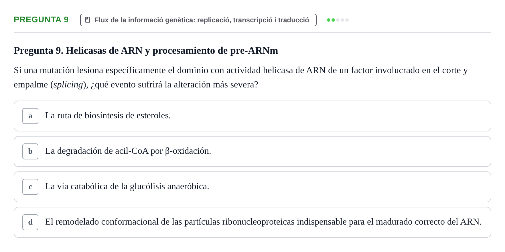 Enunciado: Pregunta 9