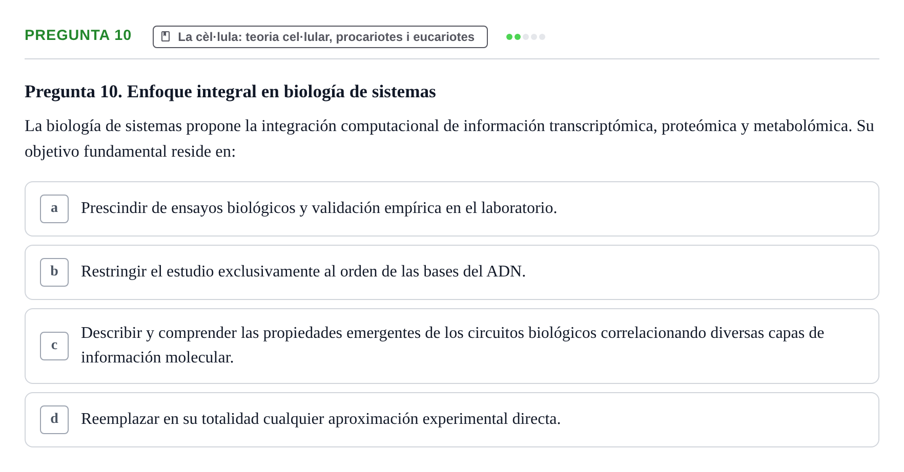 Enunciado: Pregunta 10