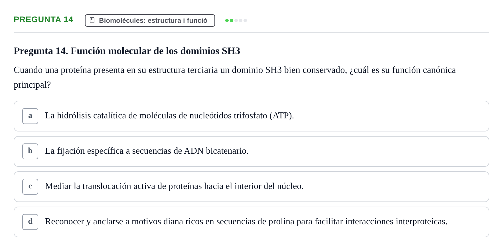 Enunciado: Pregunta 14