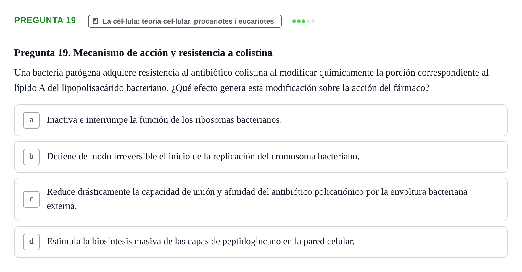 Enunciado: Pregunta 19