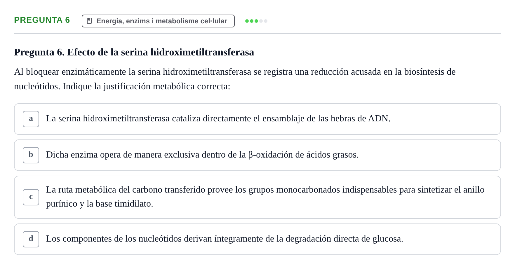 Enunciado: Pregunta 6