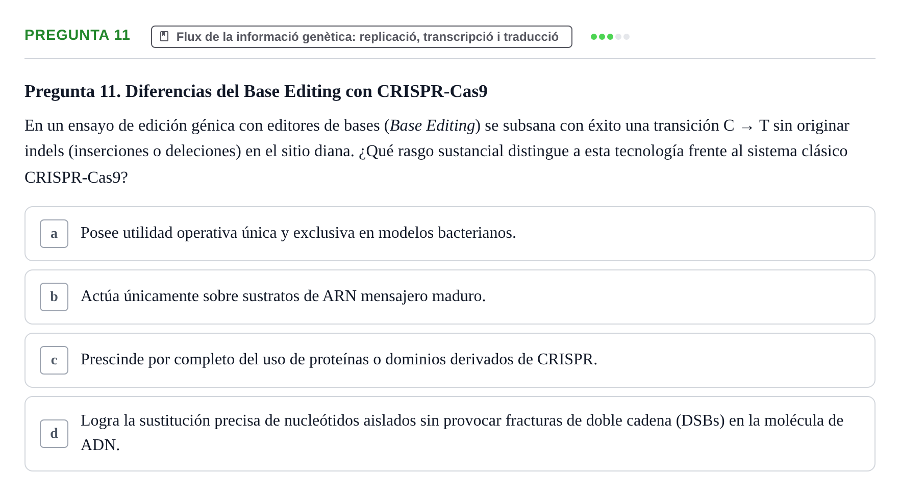 Enunciado: Pregunta 11