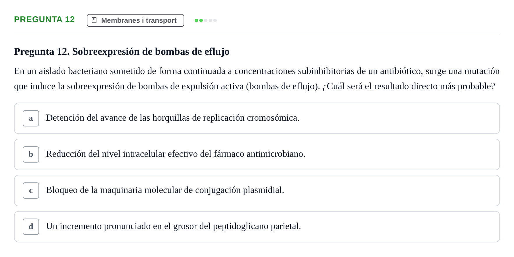 Enunciado: Pregunta 12