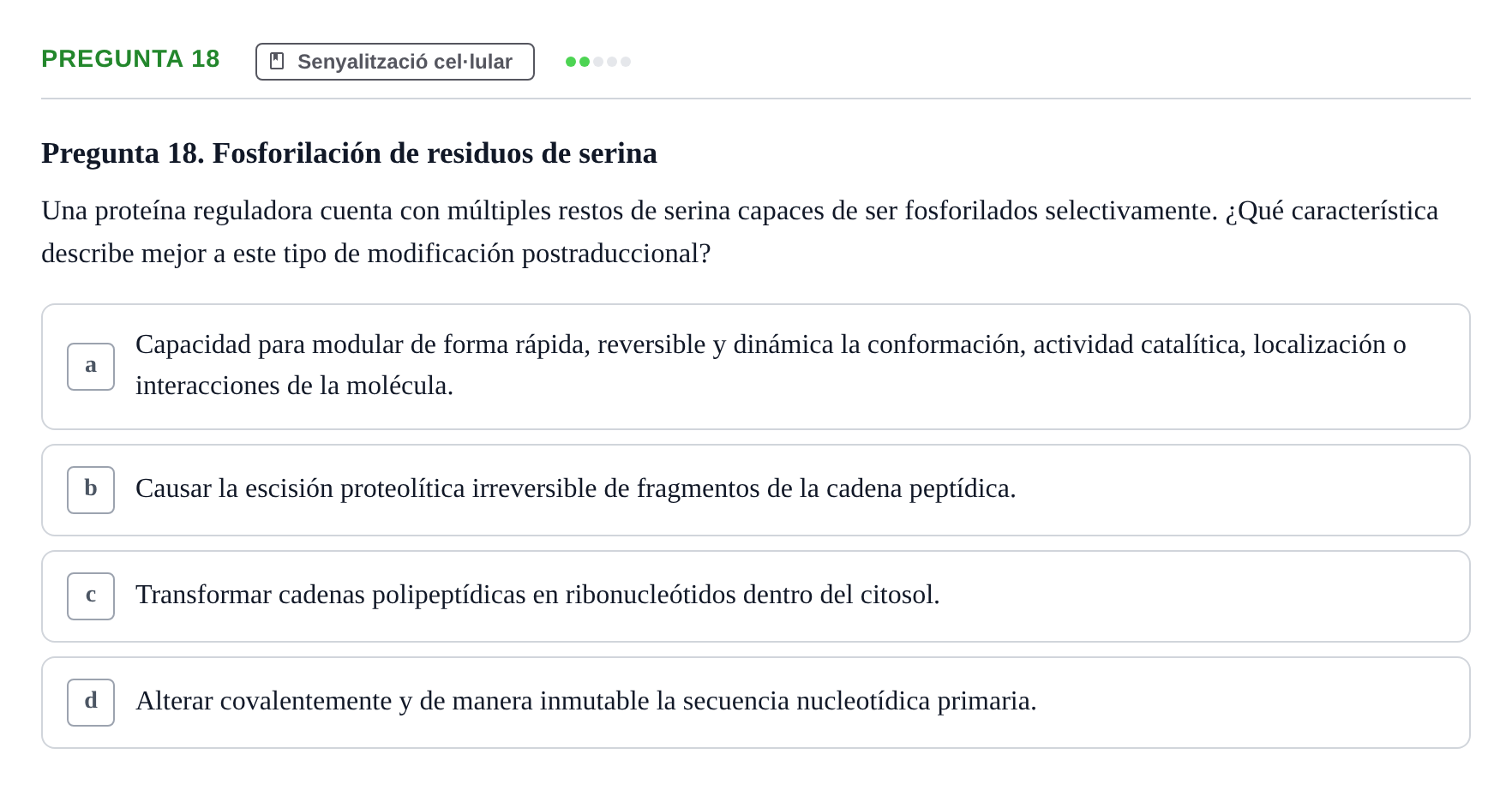 Enunciado: Pregunta 18