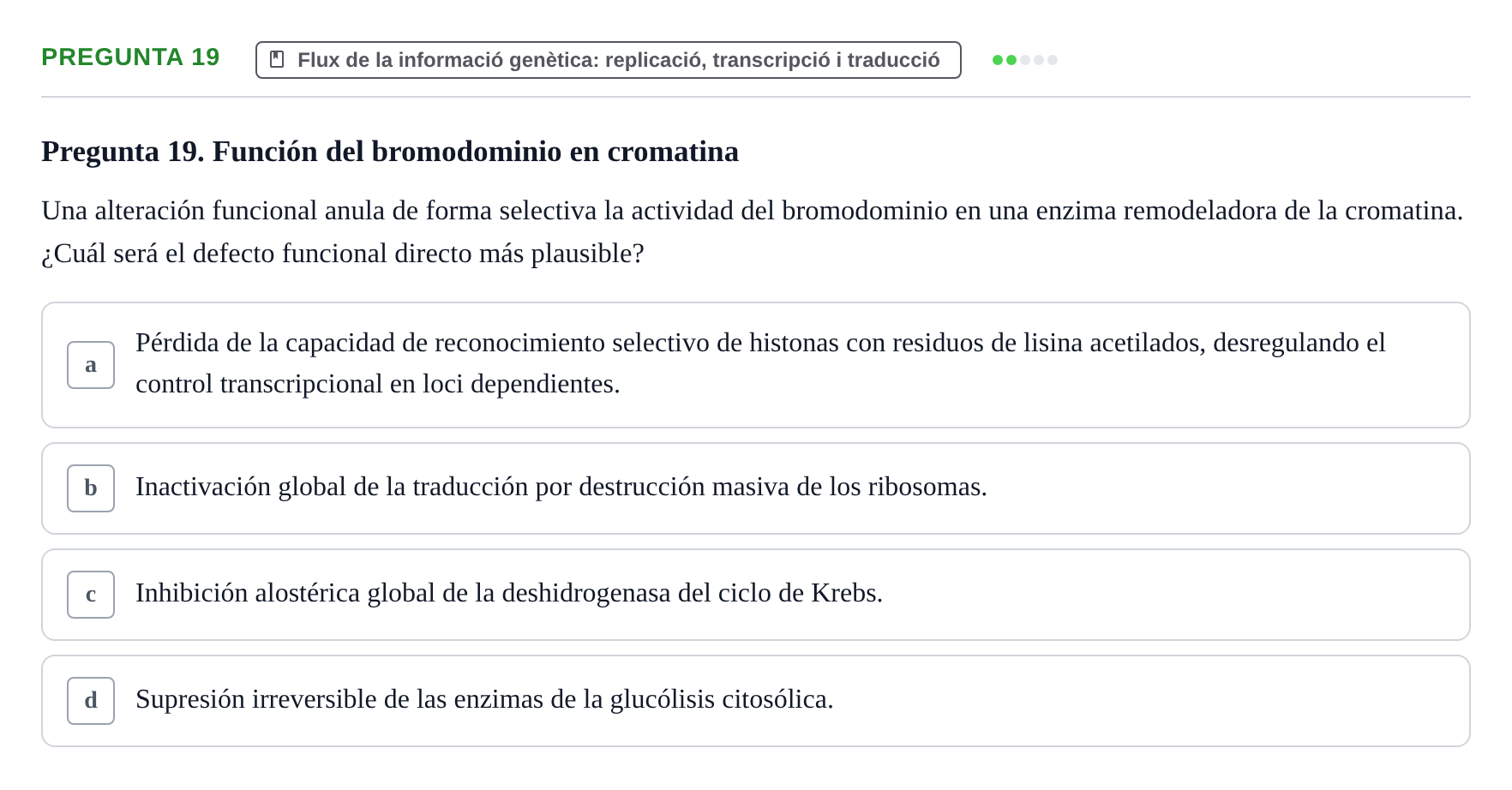 Enunciado: Pregunta 19
