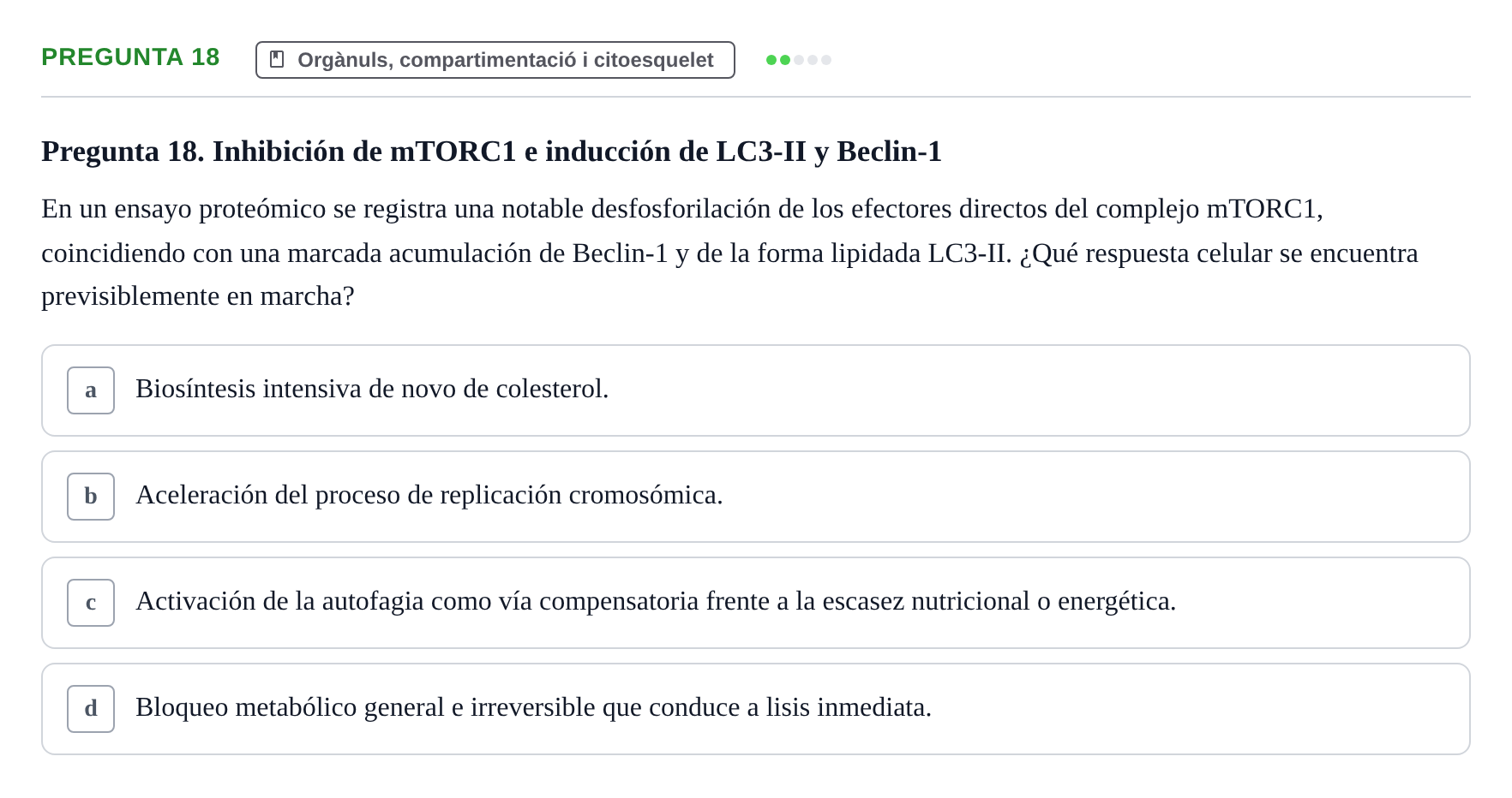 Enunciado: Pregunta 18